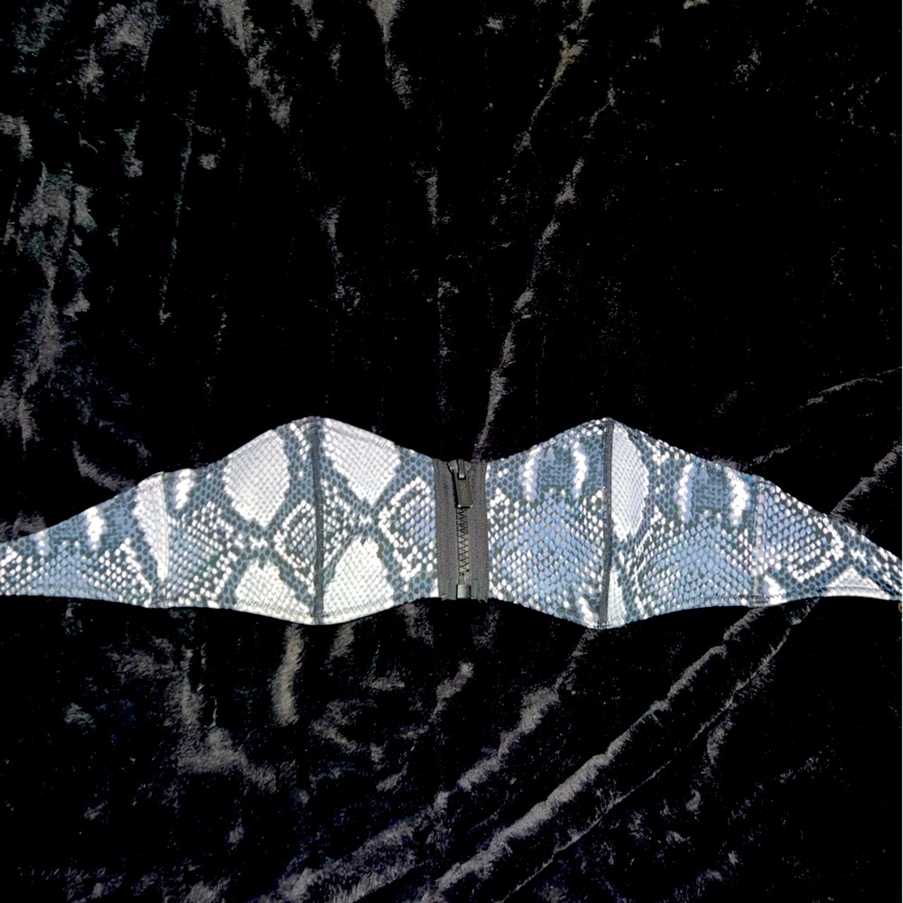 triangl snake print bikini top